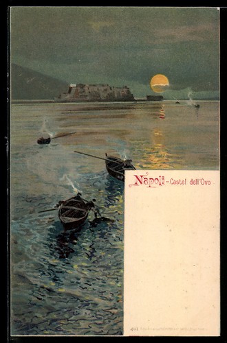 Cartolina artistica napoli - cartolina,