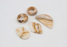 Lotto 5 oggetti onice agata