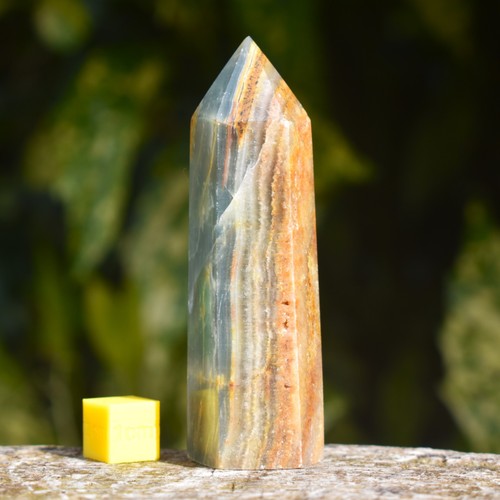 Blue banded calcite crystal - calcite,