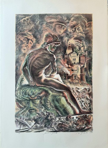 Andrea granchi litografia 1988 - litografia,
