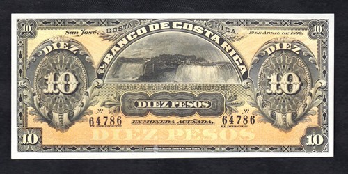 Costa rica 10 pesos - rica, ,