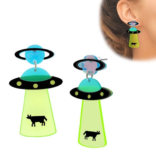 Paio orecchini ufo alieni - paio,