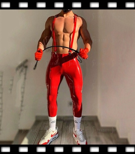 Pantaloni uomo rosso lattice