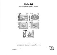 1976 - ITALIA 76 - FOGLIETTO -