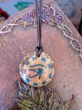 CIONDOLO ORGONITE -OCCHIO DI HORUS- prottetivo per meditazione,reiki,yoga