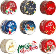 Scatola Di Latta Natalizie 8 Pezzi Scatole Assortite Latta Vuote per Imballaggio