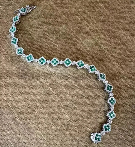 Bracciale tennis smeraldo - bracciale,