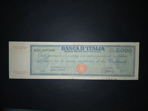 5000 lire titolo provvisorio - 5000,