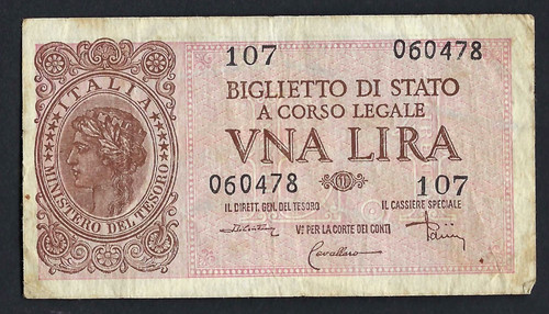 Lira laureata 1944 errore - laureata,