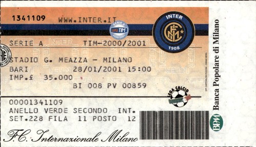 Biglietto stadio - , fc