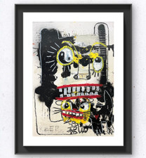 Quadro viso espressione grezza