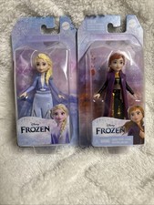 Disney Frozen Bambole Anna ed Elsa 3" Mini Principessa Nuove e Sigillate da Collezione