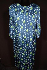 Abito Vintage In Rayon Floreale Vivid Francese Anni '70-'80 Taglia 10-12