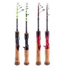 Canna da Pesca Telescopica Spinning Casting Fibra di Carbonio Ultraleggera Canna da Viaggio
