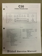 McIntosh C30 Manuale di servizio *ORIGINALE*