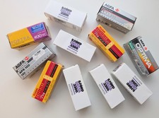 Pellicola Ilford 3200 / Kodak Portra 400 / ORO / Agfa APX / Optima 120 mm - 11 pezzi