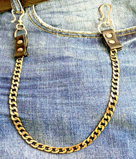 Catena jeans bronzo pelle per pantaloni da portafoglio portachiavi da uomo moto