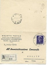 1946 10L ISOLATO SU BIGLIETTO