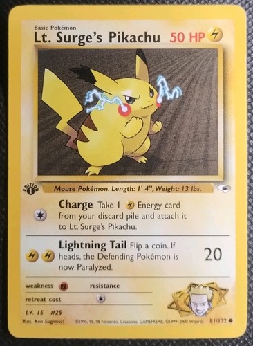 Surge pikachu 132 1st - lt, 81/132
