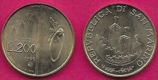 SAN MARINO 200 LIRE 1993 UNC 1
