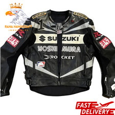 Giacca Uomo Pelle Racing Nero