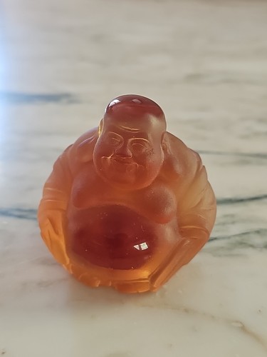 Bouddha orange cristal - orange, en