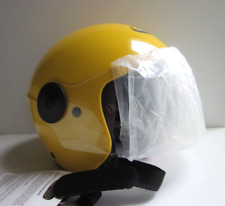 Casco della NSE Mod E13-Giallo Lucido con Visiera-Tg50-Gr600-Omologato-Scooter