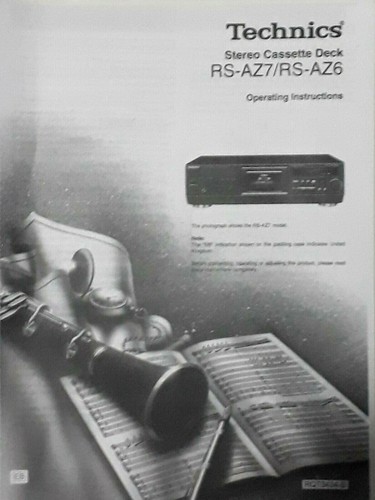 Technics az7 rs az6 - rs-az7, rs-az6