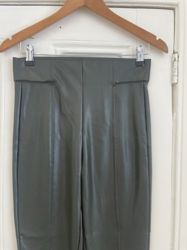 Leggings ecopelle verde - in,