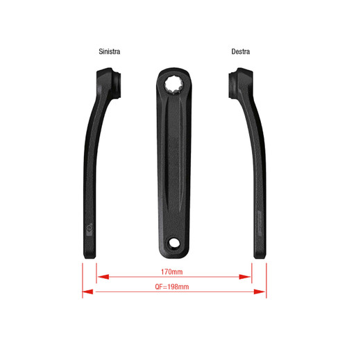 Coppia pedivelle bike - coppia, 155mm