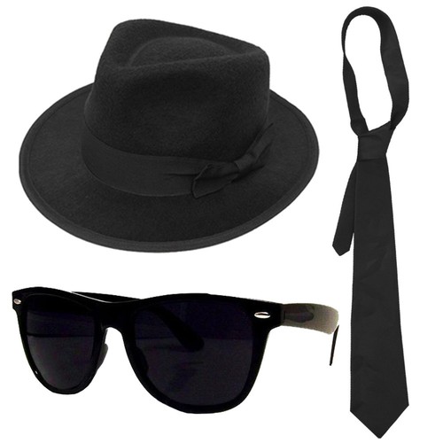 Adults gangster set blue - set,