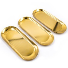 3 Pezzi Vassoio dorato