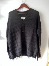 Maison Margiela MM6 Cardigan di Lana Nero Taglia M