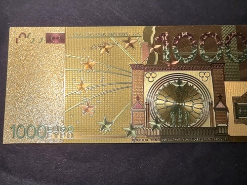 Banconota dorata 1000 euro - da,