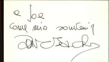 Don Backy Italian Actor Signed