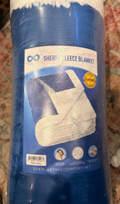 Coperta in pile sherpa blu