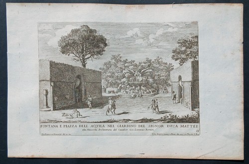 Stampa antica 1690 - , bernini