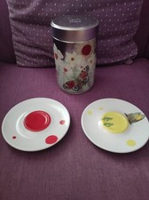 Illy Art Collection Kiki Smith anno 2012 piattini E Barattolo Decorato 