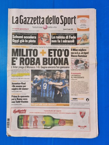 Gazzetta dello sport luglio - dello, 31