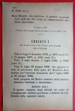 REGIO DECRETO STABILISCE QUADRO ORGANICO COMMISSARIO MILITARE MARITTIMO-2167