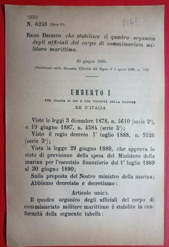 Regio decreto stabilisce - regio,