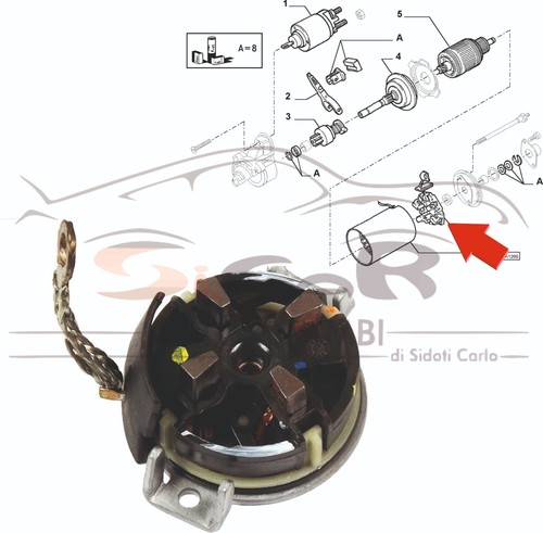 Porta spazzole motorini - spazzole,