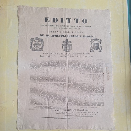 Editto pontificio stato - editto,
