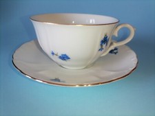 Tazza da tè in porcellana Czechoslovakia MZ fiorellini blu vintage