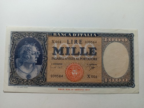 1000 lire italia ornata - lire,