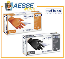 Guanti In Nitrile Alto Spessore Reflexx N85 Full Grip 50 Pz. Industria Meccanici