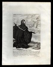 santino incisione 1600 S.ILDA DI WHITBY  wolfgang