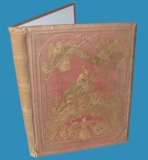 Legatura d'epoca tela con impressioni in oro Angeli Muse Re Gotico 