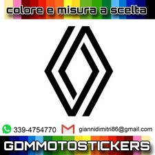 Adesivo PRESPAZIATO REPLICA  logo RENAULT NUOVO misura e colore a scelta