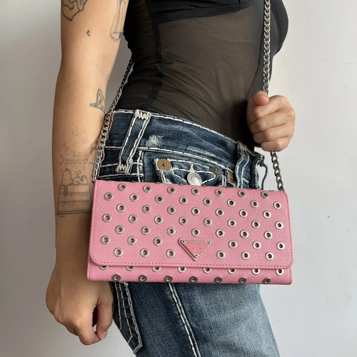 Prada rosa saffiano anelli - prada,